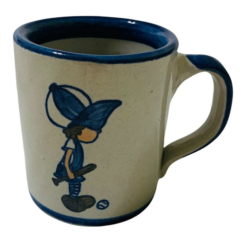Louisville Stoneware Mug Cup Little Boy Jason with Baseball Bat and Ball Sports